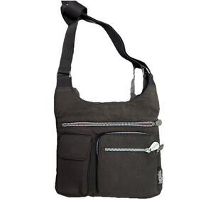 Brown‎ Baggallini ajustable crossbody bag Preloved Medium Purse Nylon Womens